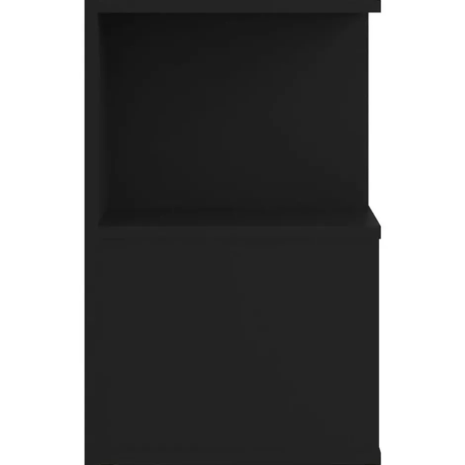 vidaXL - Nachtkastje - Zwart - Bewerkt hout - 2 stuks