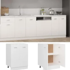 vidaXL - Onderkast Lyon - Wit - Bewerkt hout - 60x46x81,5 cm