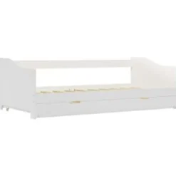vidaXL - Onderschuifbed - Wit - Grenenhout - 90x200 cm