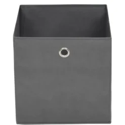 vidaXL - Opbergbox - Grijs - Stof - 4 stuks