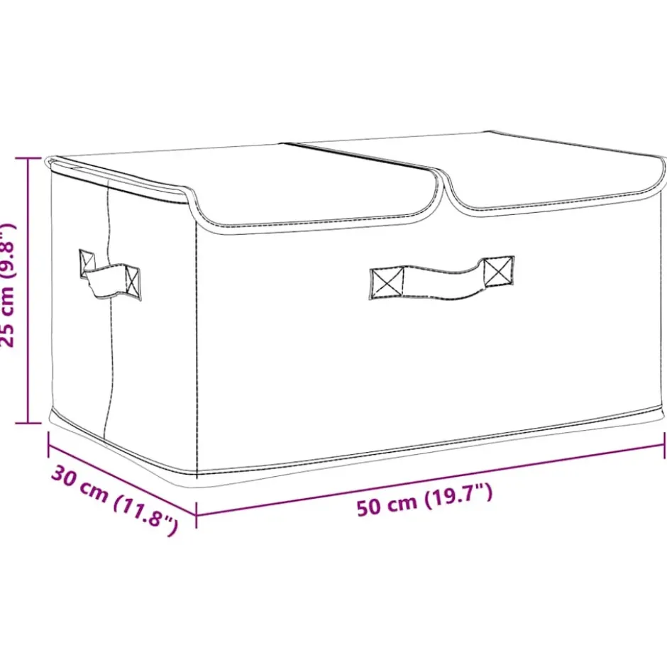 vidaXL - Opbergbox Opbergboxen - Crème - Stof