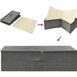 vidaXL - Opbergbox Opbergboxen - Antraciet - Stof