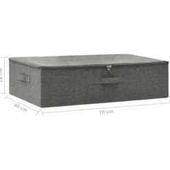 vidaXL - Opbergbox Opbergboxen - Antraciet - Stof