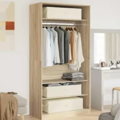 vidaXL - Opbergbox Opbergboxen - Crème - Stof - 2 stuks