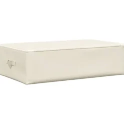vidaXL - Opbergbox Opbergboxen - Crème - Stof - 2 stuks