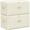 vidaXL - Opbergbox Opbergboxen - Crème - Stof - 2 stuks