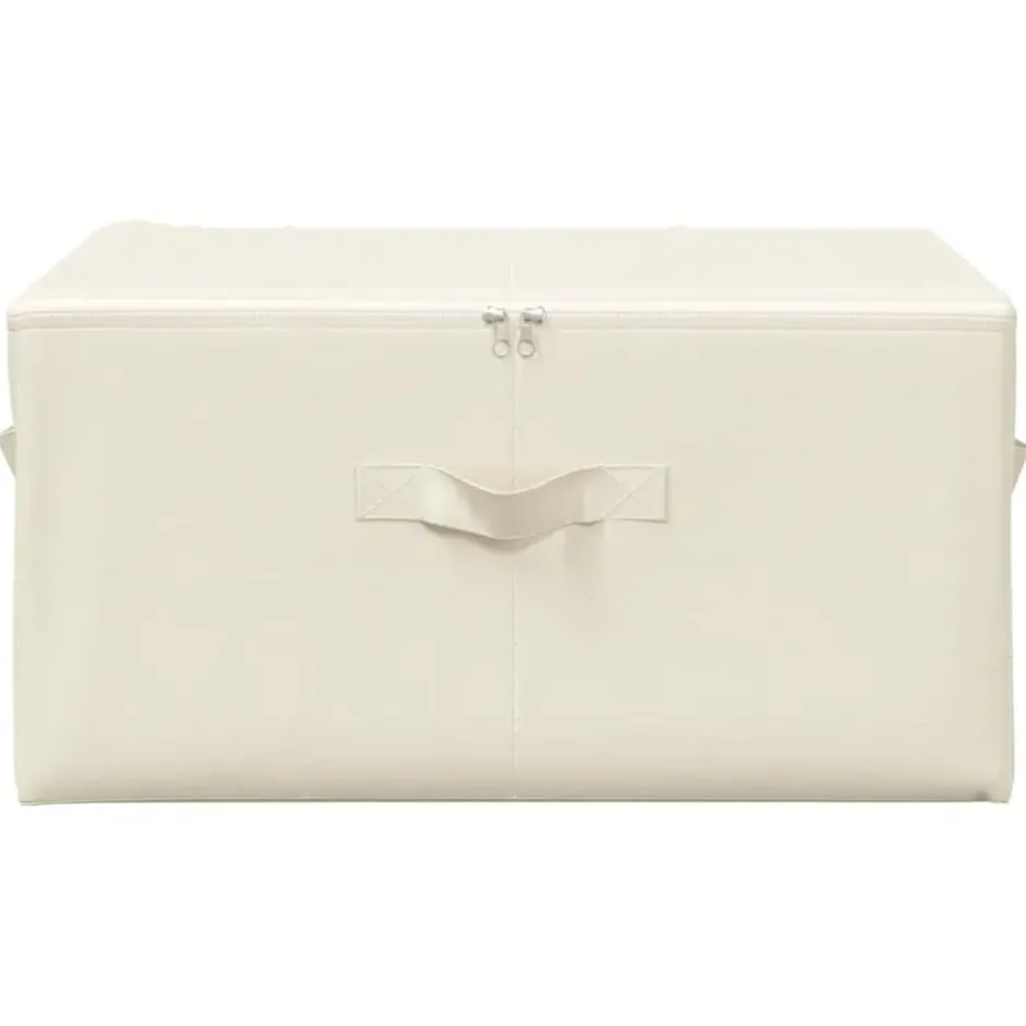 vidaXL - Opbergbox Opbergboxen - Crème - Stof - 2 stuks