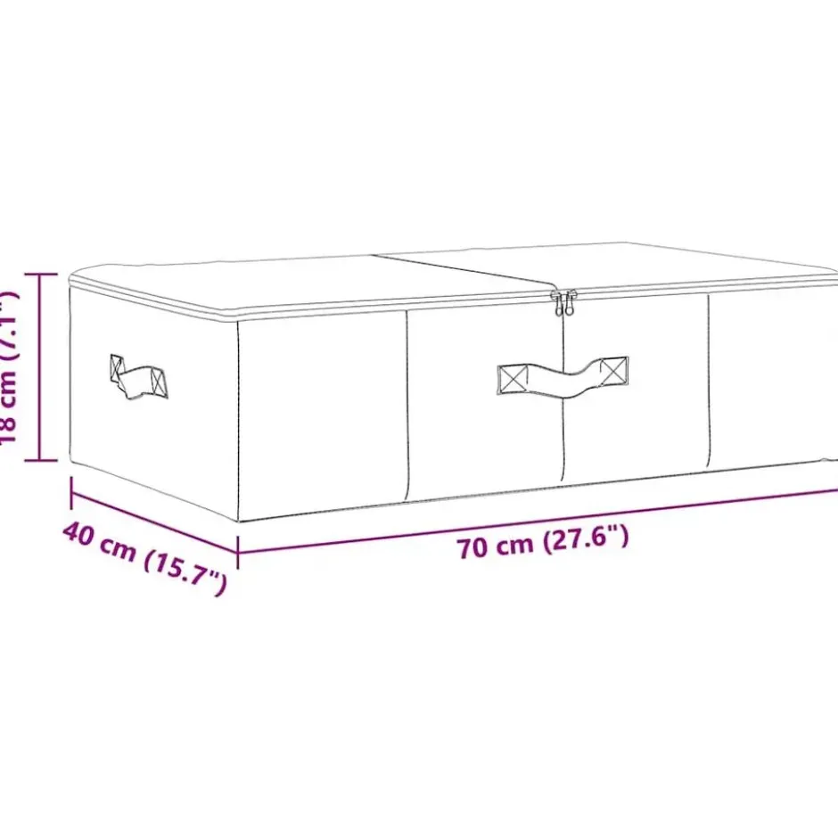 vidaXL - Opbergbox Opbergboxen - Crème - Stof