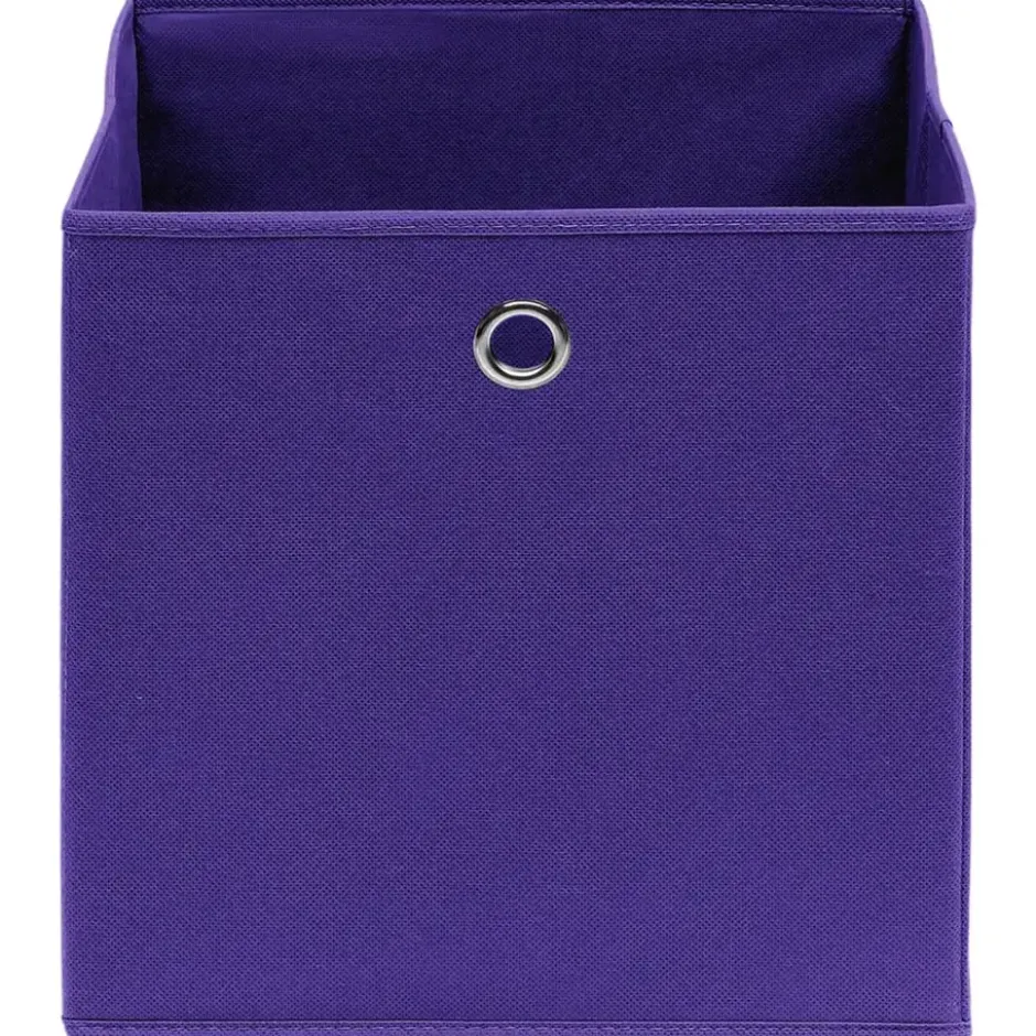vidaXL - Opbergbox - Paars - Stof - 4 stuks