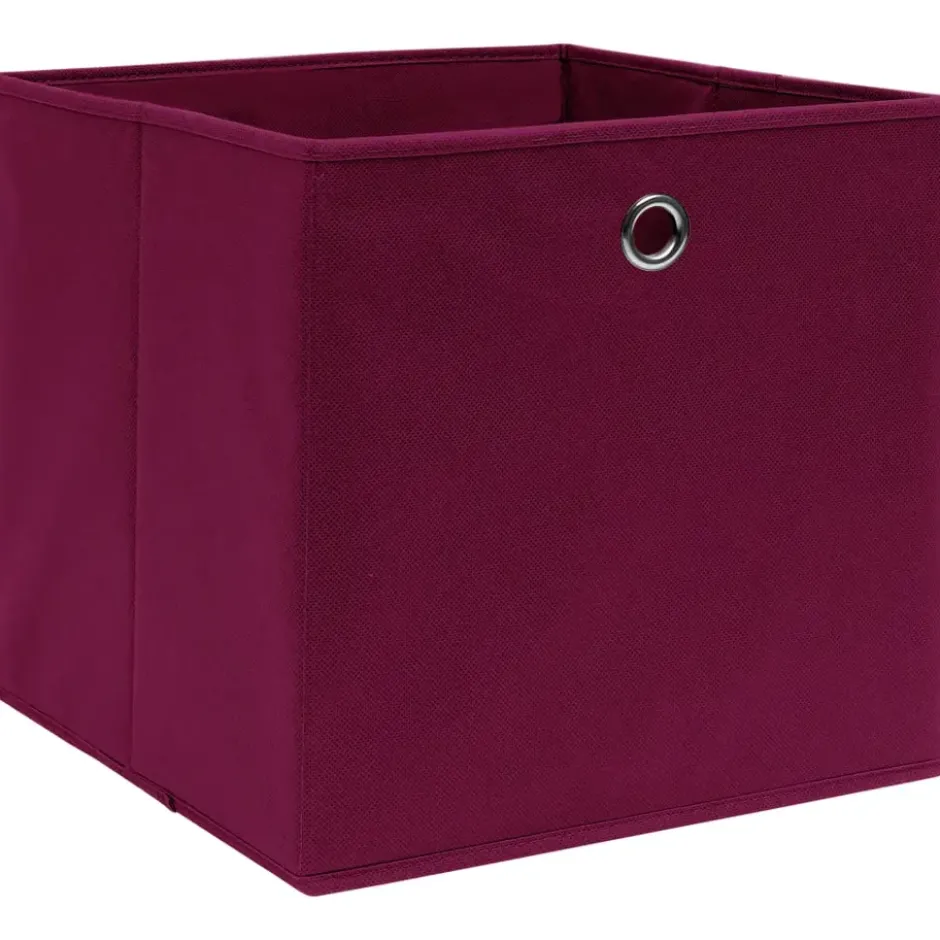 vidaXL - Opbergbox - Rood - Stof - 4 stuks