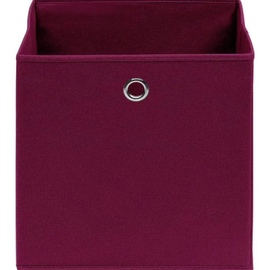 vidaXL - Opbergbox - Rood - Stof - 4 stuks