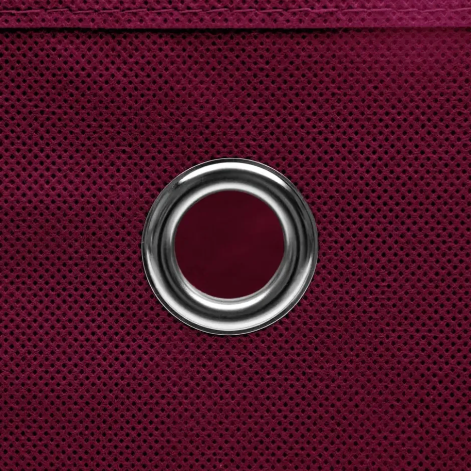 vidaXL - Opbergbox - Rood - Stof - 4 stuks