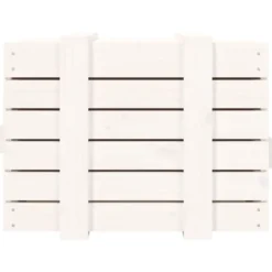 vidaXL - Opbergbox - Wit - Grenenhout - 58 x 40.5 x 42 cm