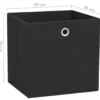 vidaXL - Opbergbox - Zwart - Stof - 4 stuks