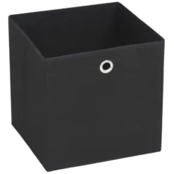 vidaXL - Opbergbox - Zwart - Stof - 4 stuks