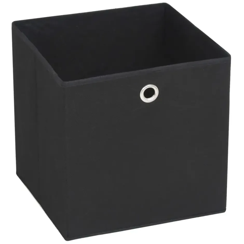 vidaXL - Opbergbox - Zwart - Stof - 4 stuks