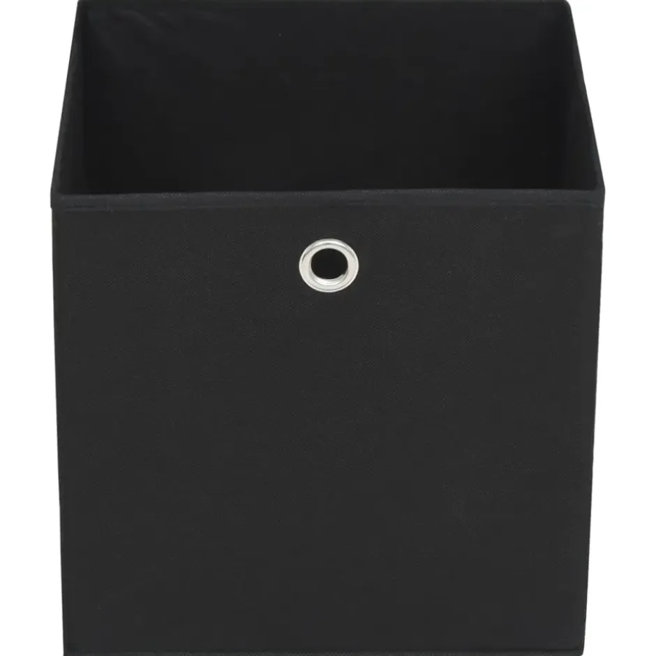 vidaXL - Opbergbox - Zwart - Stof - 4 stuks