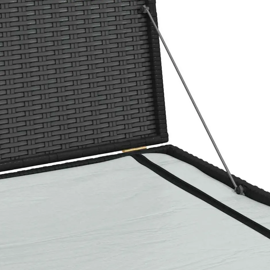 vidaXL - Opbergcontainer Voor Buiten - Zwart - Poly rattan