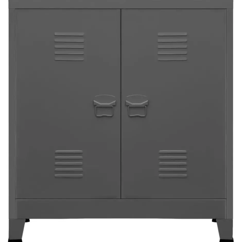 vidaXL - Opbergkast - Antraciet - Staal