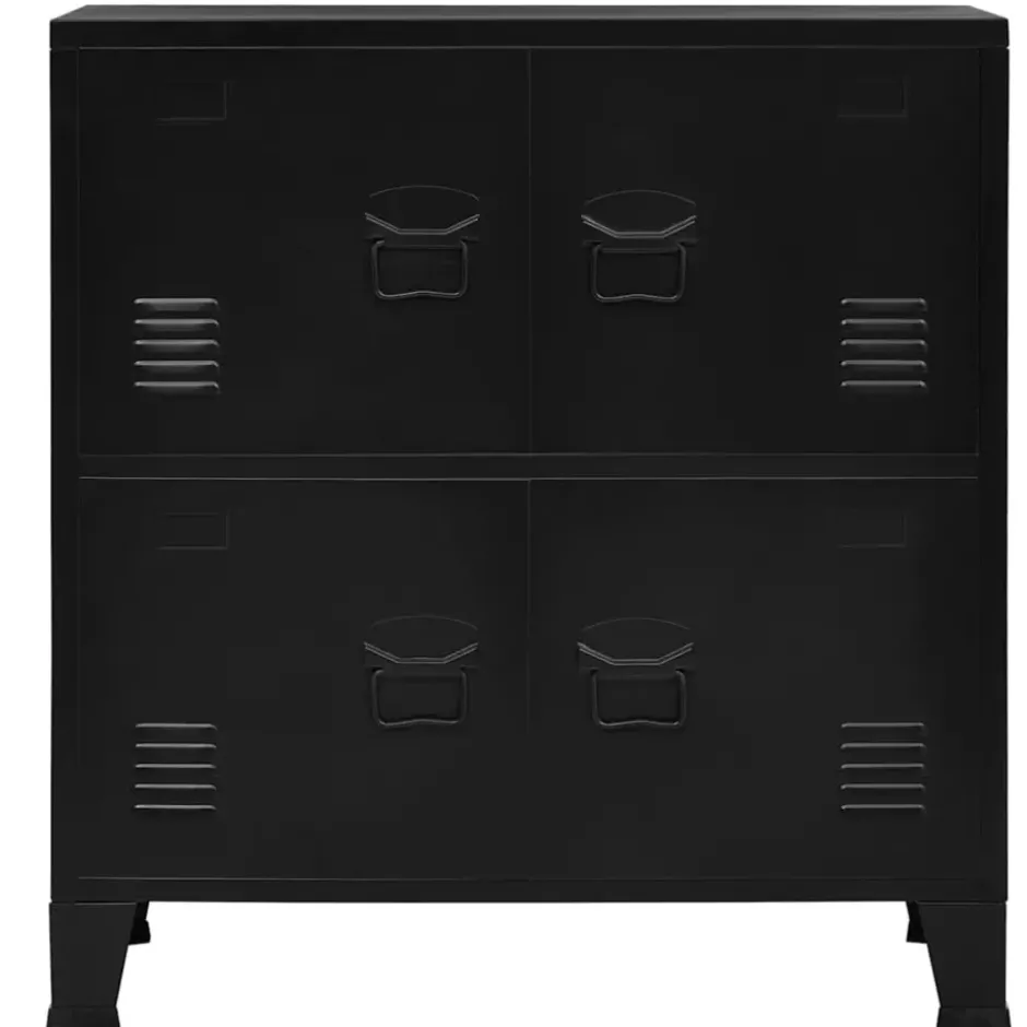 vidaXL - Opbergkast - Zwart - Metaal