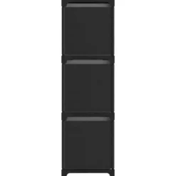 vidaXL - Opbergkast - Zwart - Stof - 9-vaks
