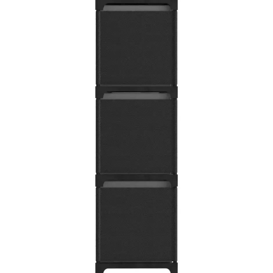 vidaXL - Opbergkast - Zwart - Stof - 9-vaks