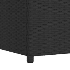 vidaXL - Opbergkist - Zwart - Poly rattan