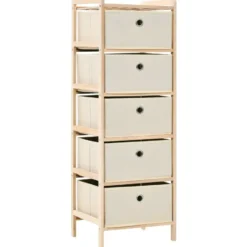 vidaXL - Opbergmeubel - Beige - Hout