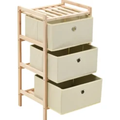 vidaXL - Opbergmeubel - Beige - Hout