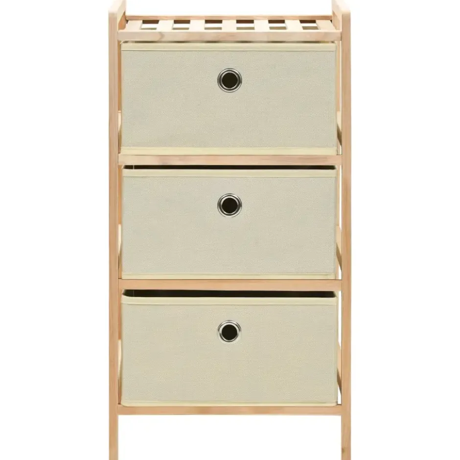 vidaXL - Opbergmeubel - Beige - Hout