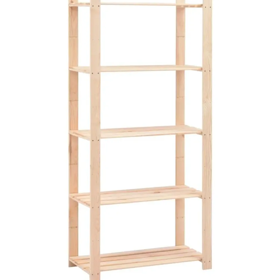 vidaXL - Opbergrekken 5-laags 2 st 80x38x170 cm grenenhout 250 kg