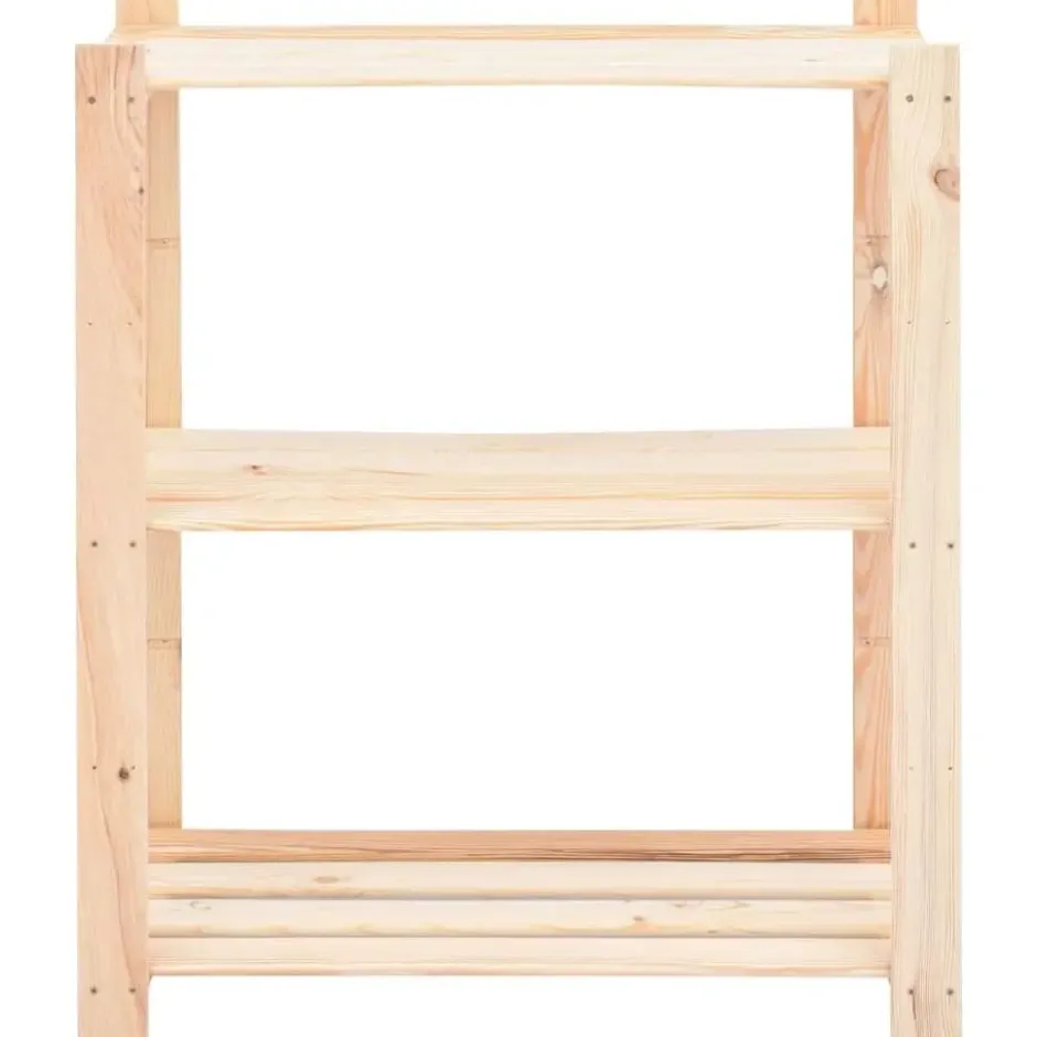 vidaXL - Opbergrekken 3-laags 2 st 80x38x90 cm massief grenenhout 150 kg