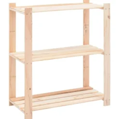 vidaXL - Opbergrekken 3-laags 2 st 80x38x90 cm massief grenenhout 150 kg
