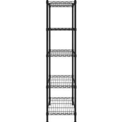 vidaXL - Opbergrek 5-laags 250 kg 90x35x180 cm zwart opslagrek opbergeenheid