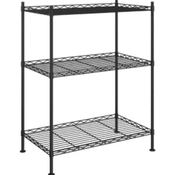 vidaXL - Opbergrek 3-laags 150 kg 60x35x76 cm zwart