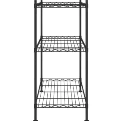 vidaXL - Opbergrek 3-laags 150 kg 60x35x76 cm zwart