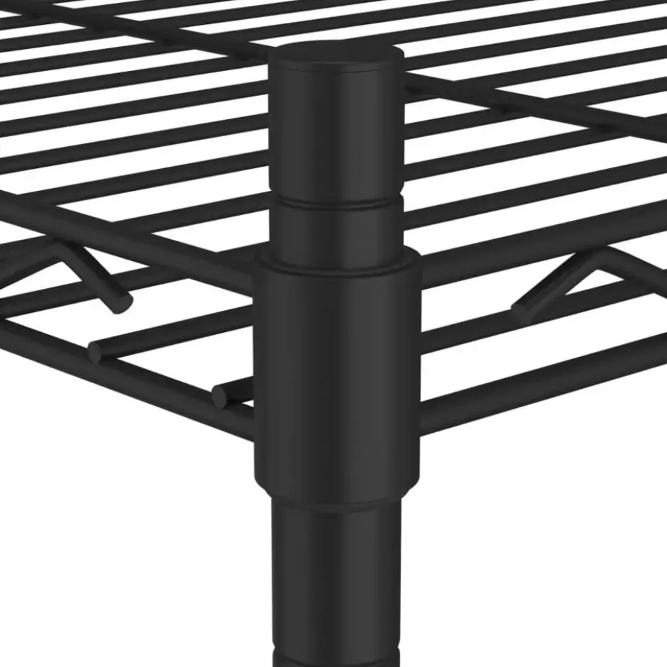 vidaXL - Opbergrek 3-laags 150 kg 60x35x76 cm zwart