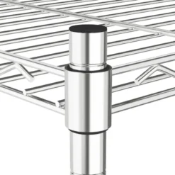 vidaXL - Opbergrek 5-laags 250 kg 90x35x180 cm chroomkleurig opslagrek