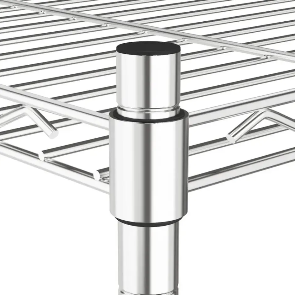 vidaXL - Opbergrek 5-laags 250 kg 90x35x180 cm chroomkleurig opslagrek