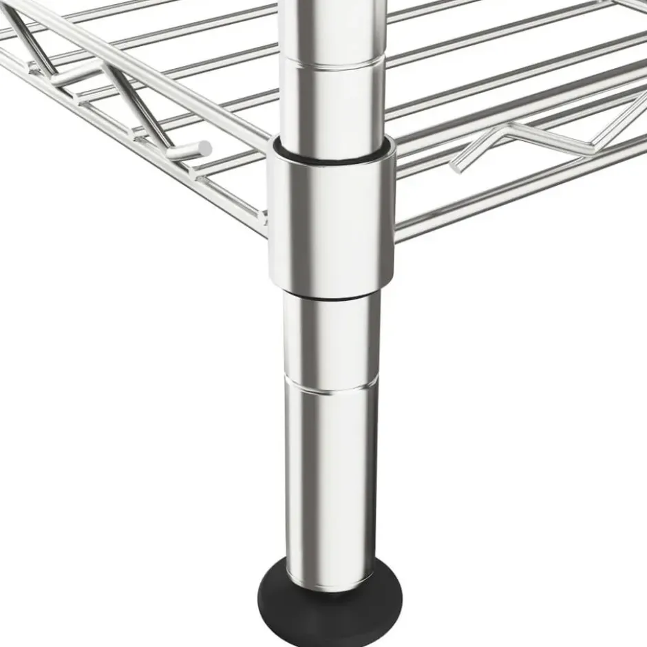 vidaXL - Opbergrek 5-laags 250 kg 90x35x180 cm chroomkleurig opslagrek