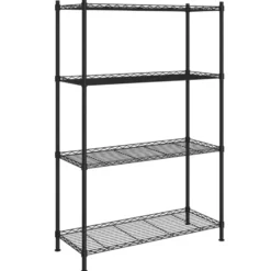 vidaXL - Opbergrek 4-laags 200 kg 90x35x137 cm zwart