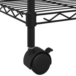 vidaXL - Opbergrek 5-laags met wielen 250 kg 75x35x155 cm zwart