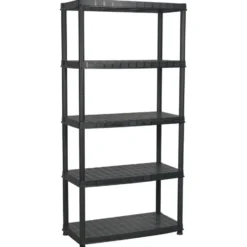 vidaXL - Opbergrek 5-laags 85x40x185 cm kunststof zwart