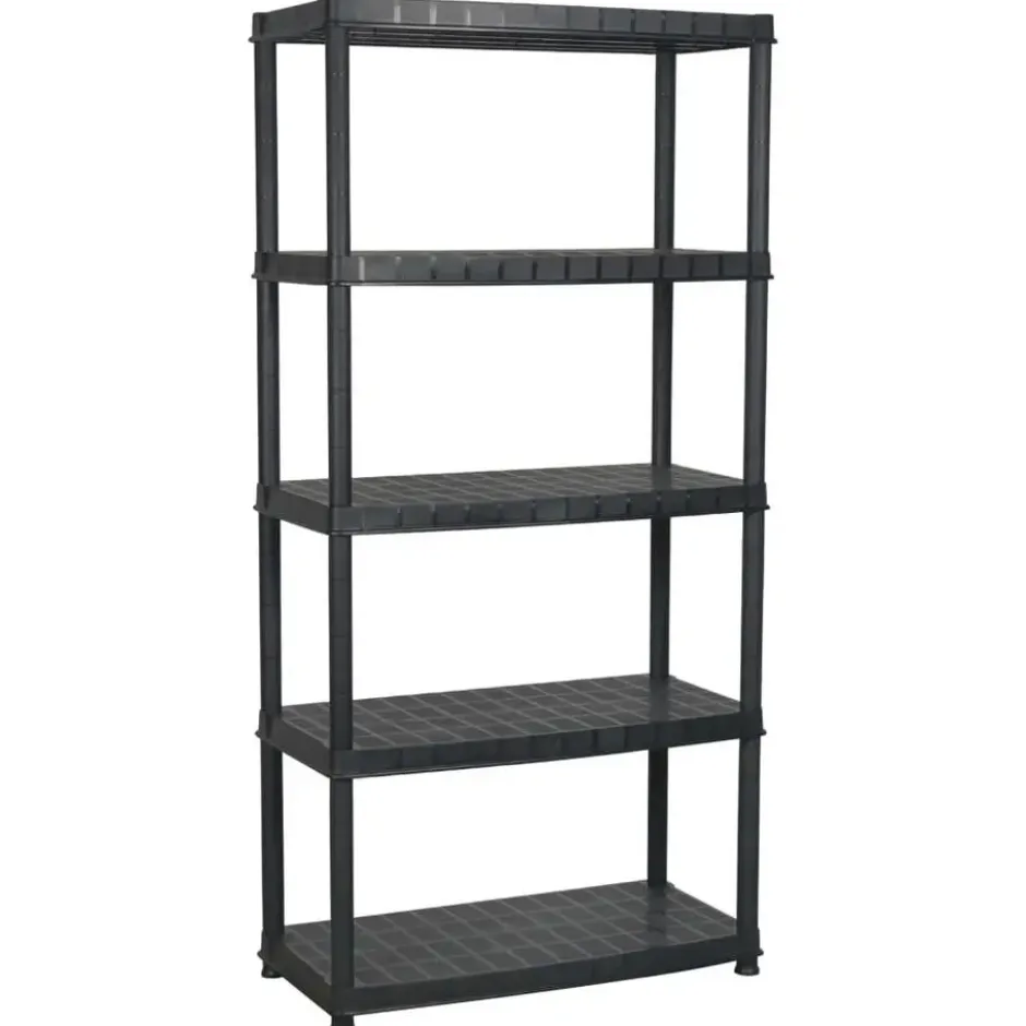 vidaXL - Opbergrek 5-laags 85x40x185 cm kunststof zwart