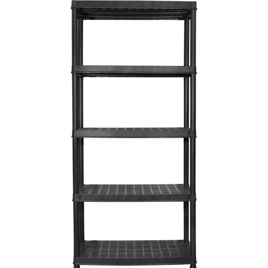 vidaXL - Opbergrek 5-laags 85x40x185 cm kunststof zwart