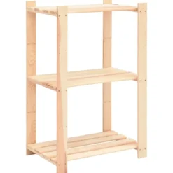 vidaXL - Opbergrek 3-laags 60x38x90 cm massief grenenhout 150 kg