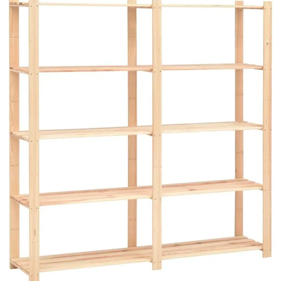vidaXL - Opbergrek 5-laags 170x38x170 cm massief grenenhout 500 kg