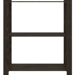 vidaXL - Opbergrek 3-laags 80x38x90 cm massief grenenhout zwart opbergmeubel