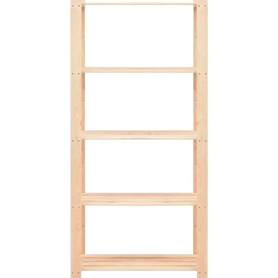vidaXL - Opbergrek 5-laags 80x38x170 cm massief grenenhout 250 kg