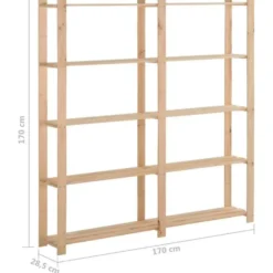 vidaXL - Opbergrek 5-laags 170x28,5x170 cm massief grenenhout
